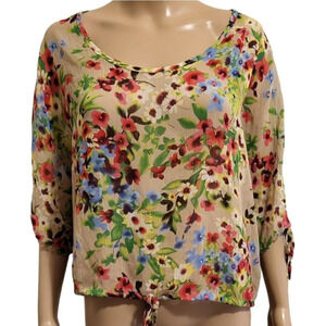 Old Navy Women's sheer Floral Blouse (Size S)